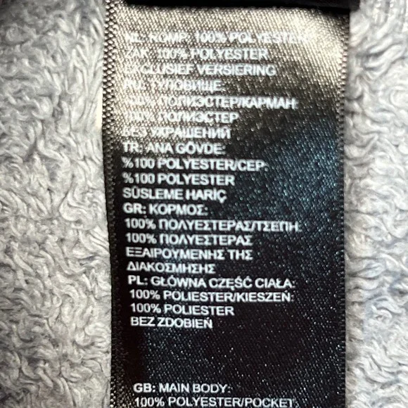 The North Face Women's Large Gray Pink Cancer Awareness Fleece Jacket Zip - Picture 5 of 11